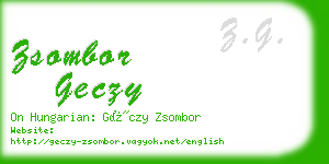 zsombor geczy business card